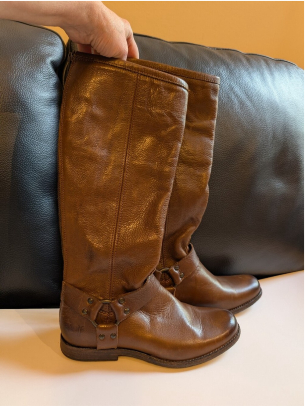 Frye Phillip Harness Tall leather riding boots size 7.5 BNWOB